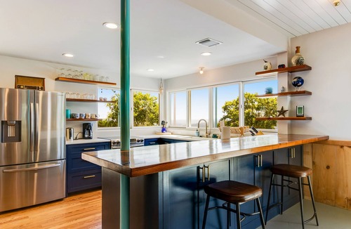 Johnson City House | Quiet, modern retreat with sweeping views, private pool, outdoor shower, & AC