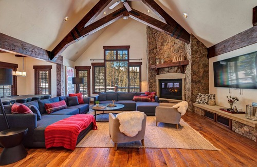 Four O'Clock House | Rare ski in/ski out Breckenridge luxury retreat, great room, wkspace, hot tub