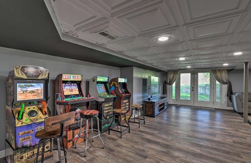 Burnsville House | Relax Fireside: Burnsville Gem w/Game Room & Deck