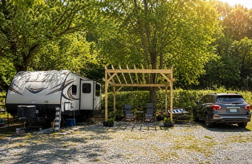 Todd House | Riverfront Camper on the South Fork of the New River in Todd, NC