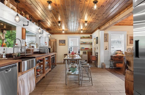 Warren House | Riverside House - Rustic Gatherings Lodge Guest House - Hot Tub + Chef's Kitchen