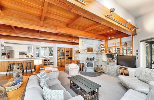 Hebron House | Stunning Newfound Lake Waterfront Home with Private Beach & Dock!