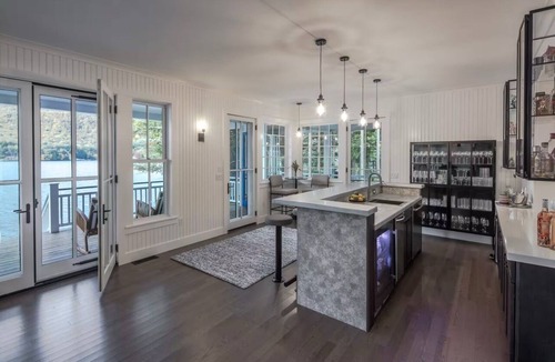 Mount Sunapee House | SUNAPEE LAKEFRONT! New 6-Bedroom Lake House, deepwater dock 180 ft. of shoreline