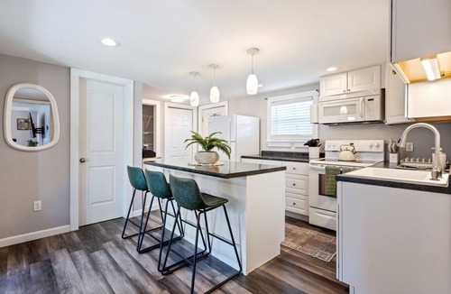Southern Coast Apartment | The Downtown Den - King Bed, Dog Friendly, Fire Pit, Parking, Family Friendly