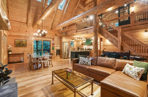 Laurelville Cabin | The Leaflet | Hocking Hills, Swim Spa, Theater