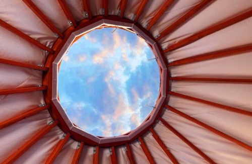 Buena Vista Cabin | The Yurt is our newest lodging option and a guest favorite! The Yurt sleeps 1-4 with a queen bed and double sleeper sofa. A/C and heat for a comfortable year-round stay.