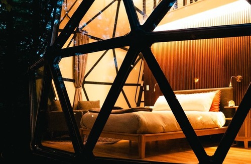 Freeport Cabin | Unique dome w/huge window to the woods - 06