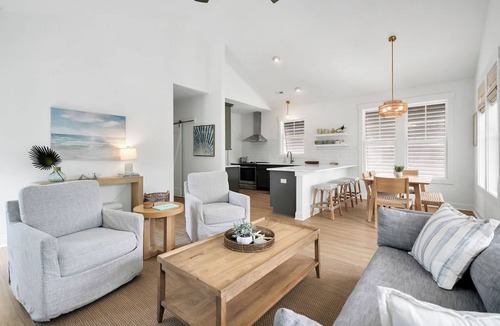 Wilmington Beach House | Updated/2min Walk to Beach/Heated Pool/Golf Cart/Table Games