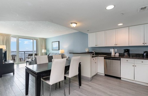 Downtown Myrtle Beach Condo | Watch dolphins from balcony - 10 people - access to everything! 3bd/3bth