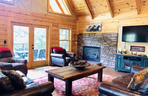 Marble Falls Cabin | Waterfront Retreat w/Pool, Hot Tub & Game Room