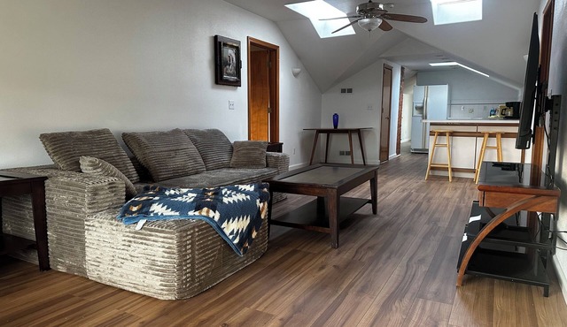 2-bedroom studio sunny bright north hill location.