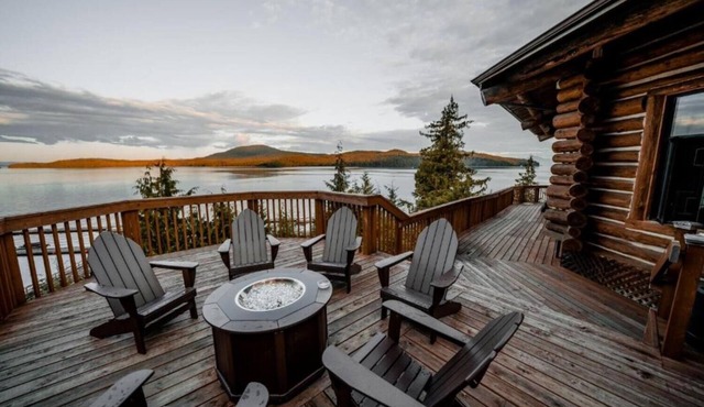 2 Double Rooms | Salmon Falls Resort | Outdoor Fire Pit by the Oceanfront