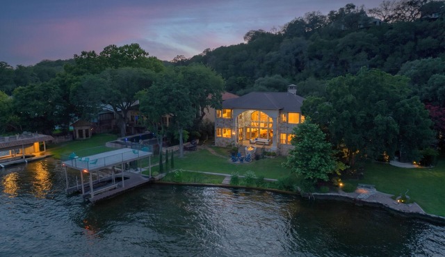 4BR Lake Austin Estate | Private Dock + Wake Surf Water | 200 Ft Frontage