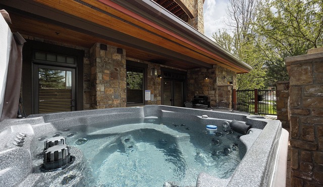 BL6112 | Cozy Mtn Condo | Private Courtyard and Hot Tub | Air Chilling