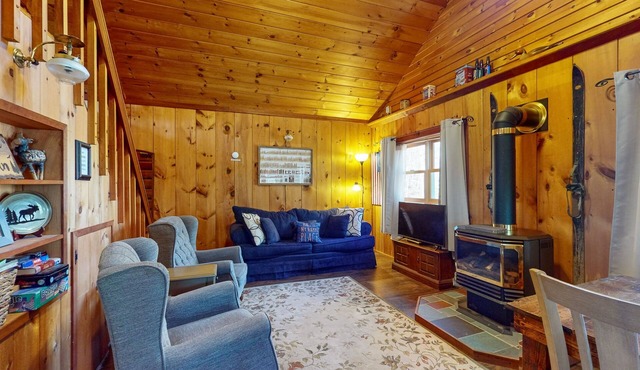 Cozy country cottage with loft, charming fireplace & scenic views