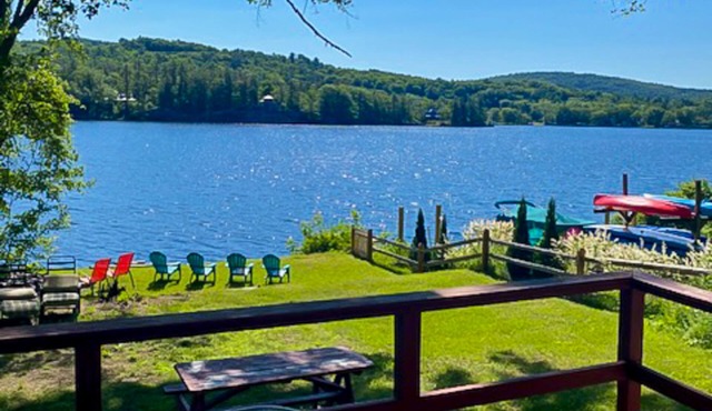 Dog-friendly lakefront oasis with scenic patio & firepit - near skiing & golf