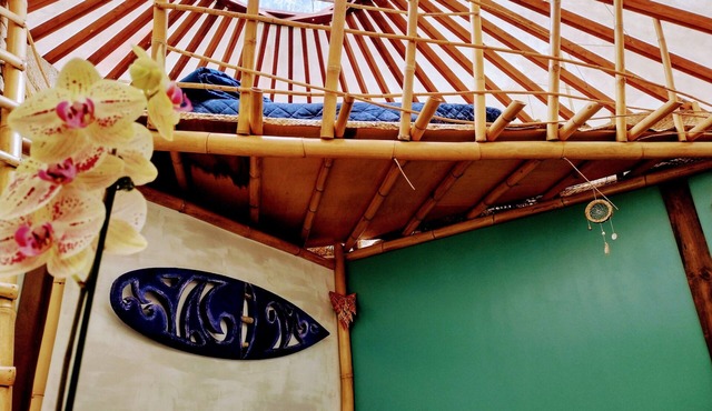 Hale'ohe (Bamboo House) Yurt on a small family farm