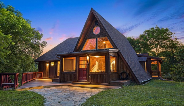 Large A-Frame w/Trails, Hot Tub & Views | Near Asheville + Inc. Biltmore Pass