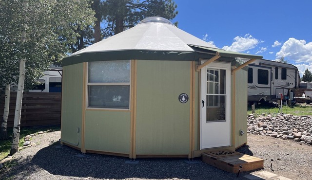 Lodgepole Yurt at Aspen Ridge Cabins in mountains near Rio Grande River