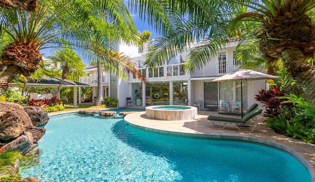Luxury Kahala Oasis by Gather: Spacious 6BR Retreat w/Pool, Spa & Near Beach