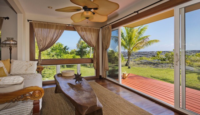 Ocean Temple: Oceanfront, A/C, 500 ac.State Land in Backyard!