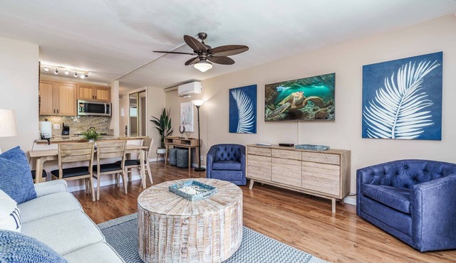 Oceanview 1 Bd 1ba Napili Shores F147 - AC, King bed, ground floor