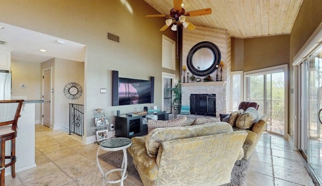 Refined panoramic paradise on Lake Travis with boat launch and Tesla charger