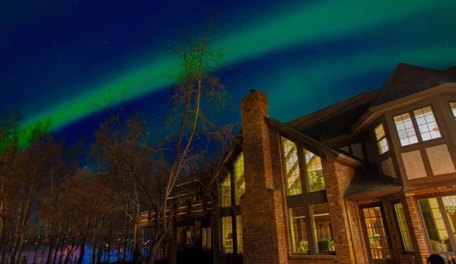 Stay in this amazing tudor mansion, set on a hill over looking Fairbanks