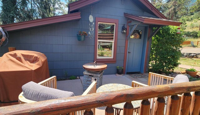 This mountain cabin is perfect for a couple or single person get away.