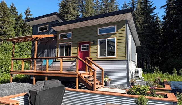 Tiny House w/Forest Deck - Spruce Woods Acre