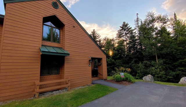 W15 Bretton Woods Townhome less than 1 mile from ski slopes, WiFi, fireplace, privacy, Dog Friendly!