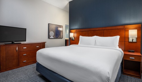 Suite, 1 King Bed with Sofa bed (Hearing Accessible)